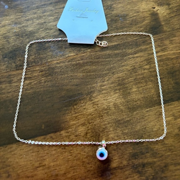 Turkish Blue Evil Eye Chain Necklace - Picture 2 of 5